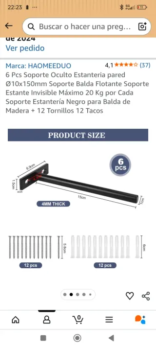 HAOMEEDUO Soporte Oculto Estantería