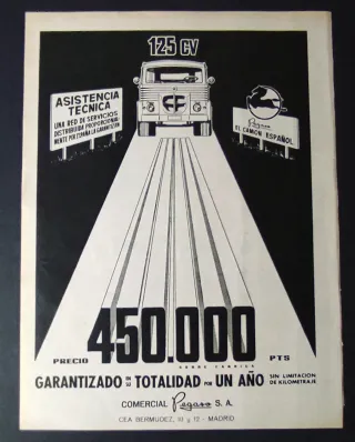 ANNUNCIO ORIGINALE CAMION PEGASO 125 CV ANNO 1964