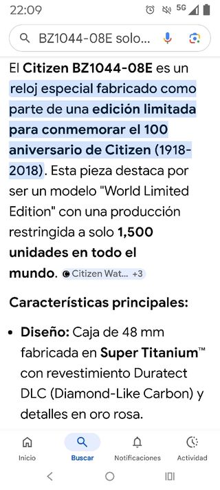 Reloj Citizen Limited Edition 100th Anniversary