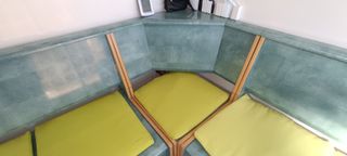 Banco Rinconera Cocina Verde y Amarillo