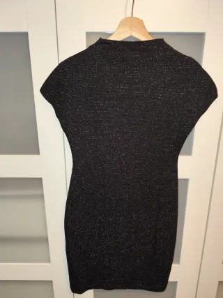 Vestido Zara Negro Brillo Talla M