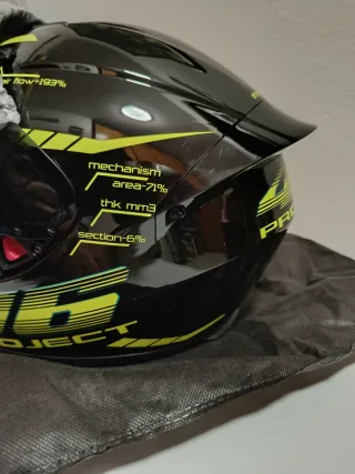 Casco Moto Nero Giallo Project