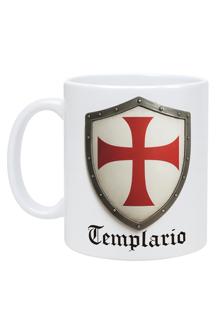 Taza cerámica escudo Templario