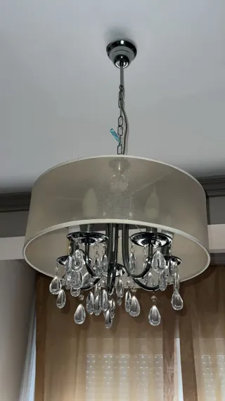 Lámpara de techo colgante con cristales