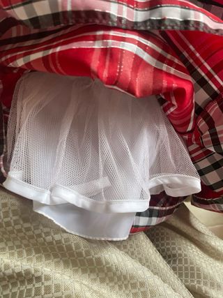 Vestido de niña a cuadros rojo