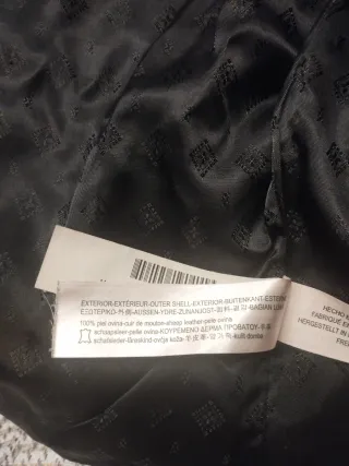 Cazadora Cuero de mujer de Massimo Dutti negra