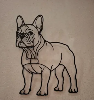 Line art bulldog francese in PLA