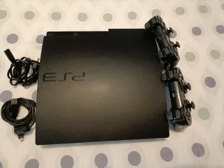 Lote PS3 Sony Negro + 2 Mandos