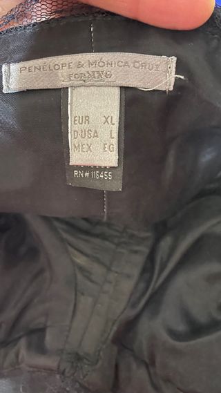 Vestido Negro Mango Corset Encaje