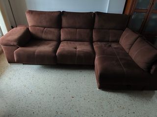 Sofá modular marrón como nuevo