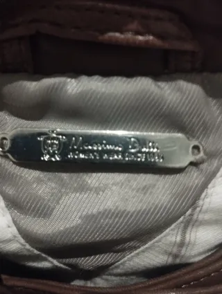 Cazadora de cuero marrón Massimo Dutti