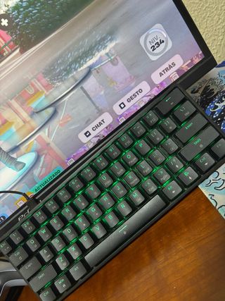 Teclado Gaming Pr Negro Retroiluminado Verde
