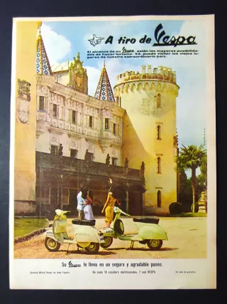 ANUNCIO ORIGINAL MOTO VESPA AÑO 1964.