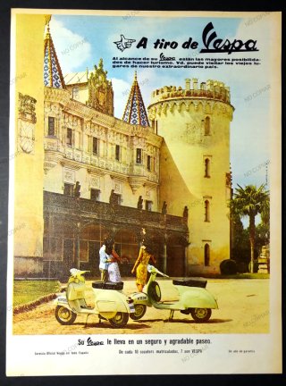 ANUNCIO ORIGINAL MOTO VESPA AÑO 1964.