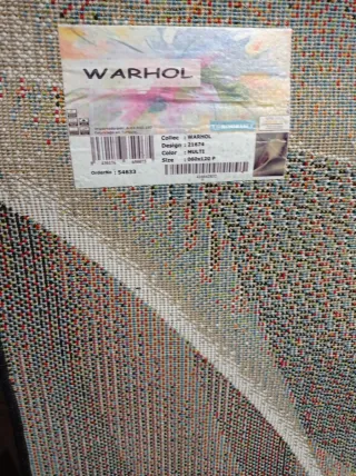 Alfombra moderna multicolor Warhol 1,30cm x 0,75cm