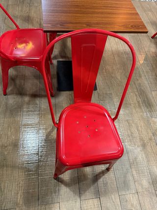 Silla Tolix Roja Metal