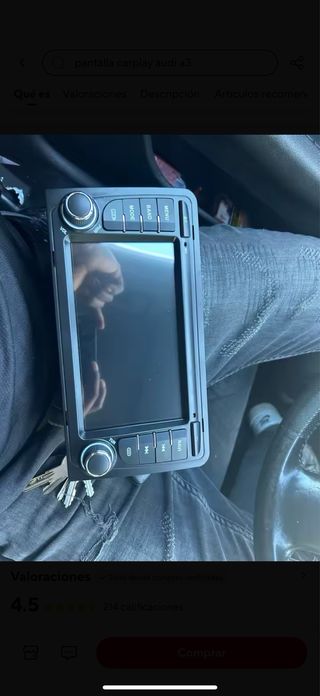 Pantalla Carplay para Audi A3 Nueva con caja
