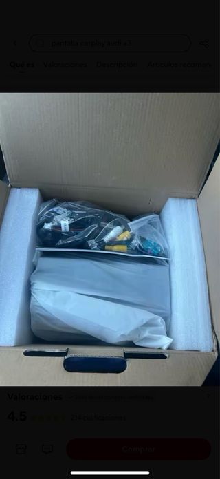 Pantalla Carplay para Audi A3 Nueva con caja