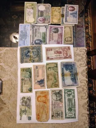 Colección de billetes antiguos
