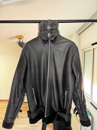 Chaqueta Cuero Negra Talla M