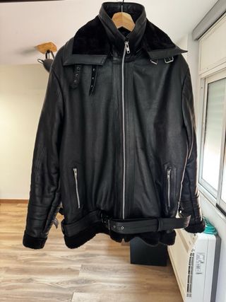 Chaqueta Cuero Negra Talla M