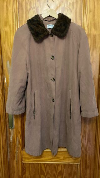 Gabardina Piel Marrón Talla 46