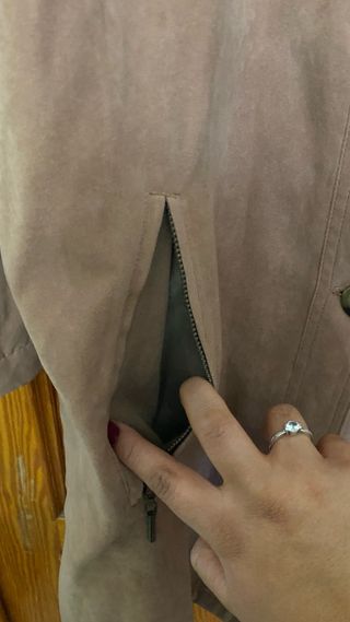 Gabardina Piel Marrón Talla 46