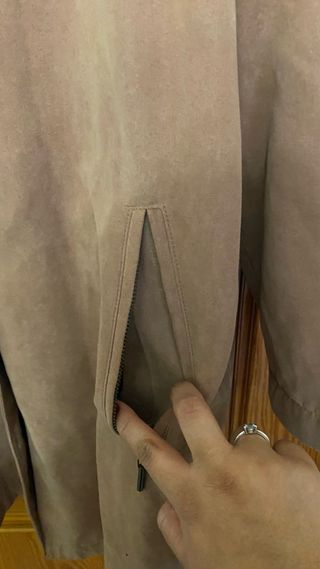 Gabardina Piel Marrón Talla 46