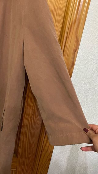 Gabardina Piel Marrón Talla 46