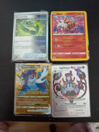 Lote Cartas Pokémon: Entei, Samurott, Chandelure
