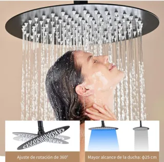 Columna Ducha Termostática Negra