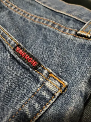 Jeans Energie Y2K con Tigre Ricamato