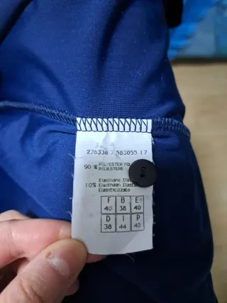 Camisa terciopelo azul Pimkie Talla 40