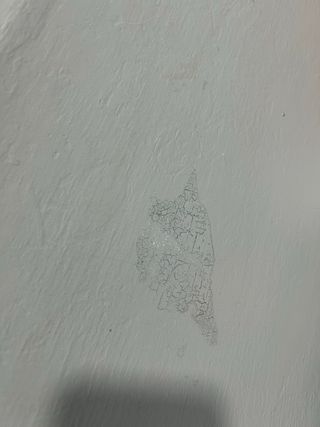 Cómoda azul de madera de pino