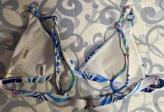 Top bikini estampado tropical