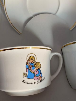 Vajilla Comunión Porcelana y Oro