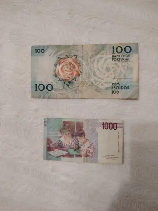 Lote de Billetes Antiguos: Dólares, Escudos, Pesos