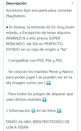 NUEVA. Escopeta PS3/PS4/PS5