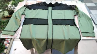 Maglione The Ragget uomo verde e nero made in UK,