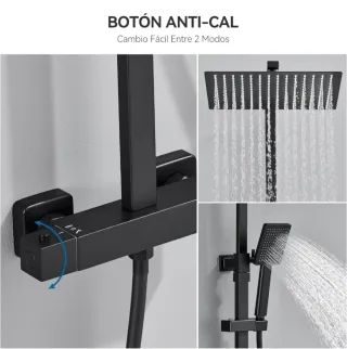 Columna Ducha Termostática Negra