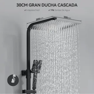 Columna Ducha Termostática Negra