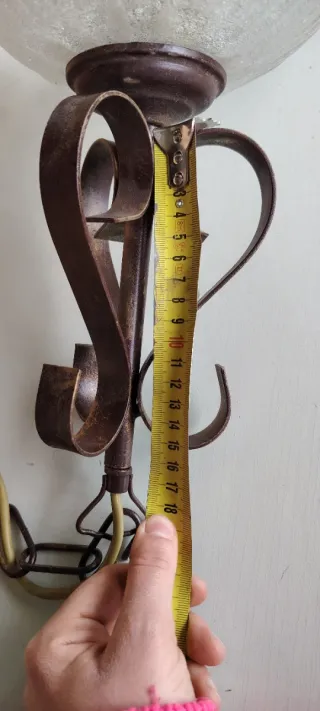 Lampada in vetro e metallo