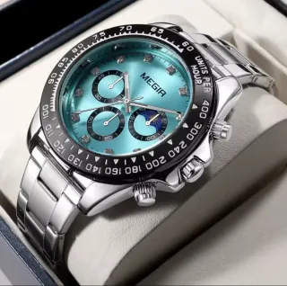 Reloj MEGIR Hombre Azul y Plateado