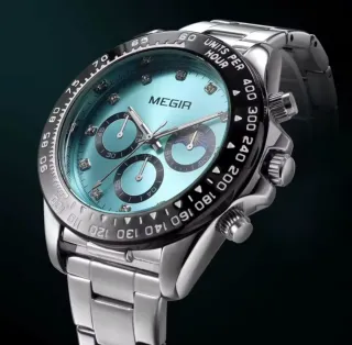 Reloj MEGIR Hombre Azul y Plateado