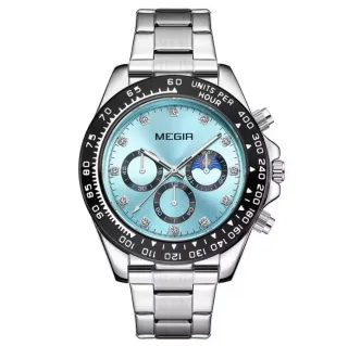 Reloj MEGIR Hombre Azul y Plateado