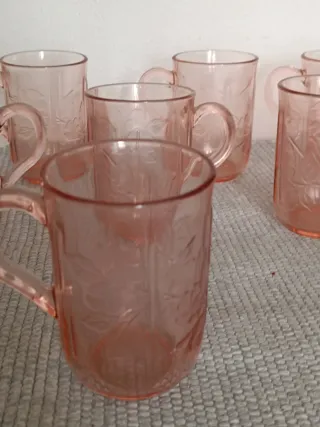 Conjunto 8 Canecas Rosa Flor