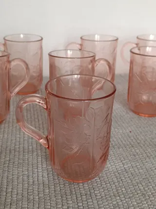 Conjunto 8 Canecas Rosa Flor