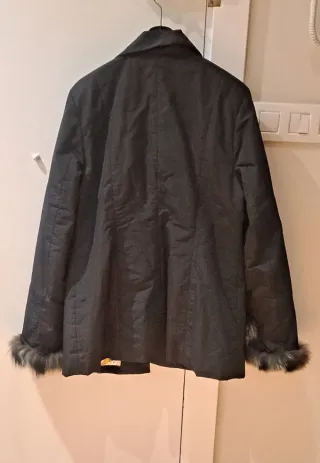 Chaqueta Negra tejido gabardina Talla L Mujer