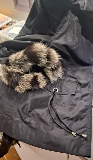 Chaqueta Negra tejido gabardina Talla L Mujer