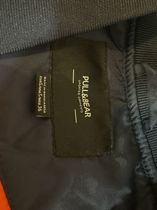 Cazadora Bomber Pull&Bear Azul Navy